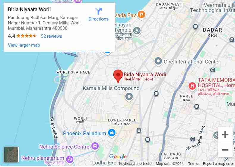 birla niyaara worli location